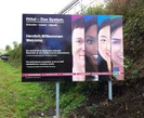 Werbetafel mit dem Text 